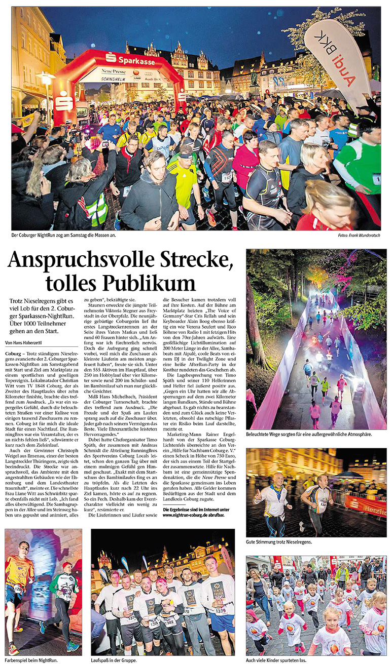 Neue Presse Coburg, 27.04.2015